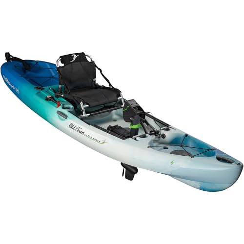 Old Town Ocean Kayak Malibu ePDL+ 120 Solo Sit-on-Top Recreational Kayak with Motor Power-Assisted Pedal and Cruise Contro...