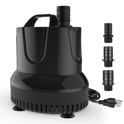 Simple Deluxe 1056GPH Submersible Water Fountain Pump, (4000L/H, 85W) Quick Water Change Aquarium Pump, 13ft High Lift, fo...