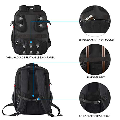 KROSER Travel Laptop Backpack 17.3 Inch XL Computer Backpack with Hard Shell Saferoom RFID Pockets Water-Repellent Busines...