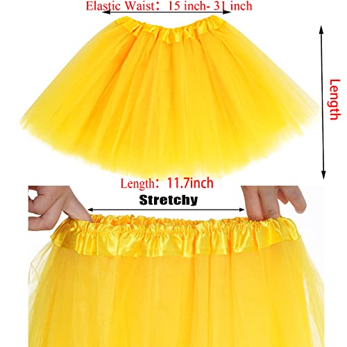 jiebor 80s Costume Outfits Accessories for Girls Tutu Skirt Leg Warmers Fishnet Gloves Shutter Glass Headband Necklace
