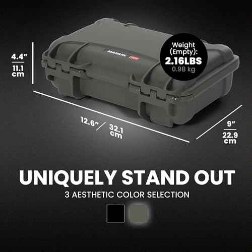 NANUK 909 Classic Hard Case with Custom Foam Insert, IP67 Waterproof & Crushproof, Rugged Construction for Ultimate Protection, Made in North America ? (12.6¡± x 9¡± x 4.4¡±)
