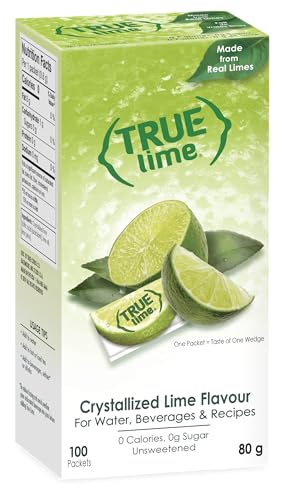 True Citrus TRUE LIME Water Enhancer, Bulk Dispenser, 100 Count (Pack of 1), 0 Calorie Drink Mix Packets For Water, Sugar ...