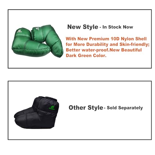 RANDDER Down Booties Warm Socks 10D Nylon Ultralight Sleeping Sock for Camp, Backpacking, Camping Sleeping Bag Tent Down S...