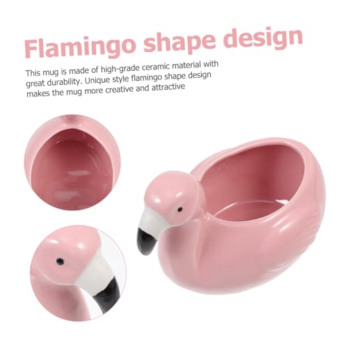 Cabilock Flamingo Ceramic Cocktail Cup Set Pink Flamingo Drink Mug Home Bar Supplies Fun Party Drinkware Cute Decorative W...