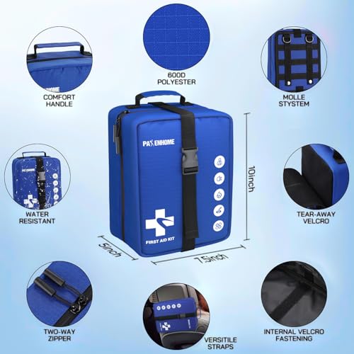 Professional 506 PCS First Aid Kit – 4-in-1 Detachable Emergency Medical Kit for Home, Car, Travel, Camping, Hiking, Workp...