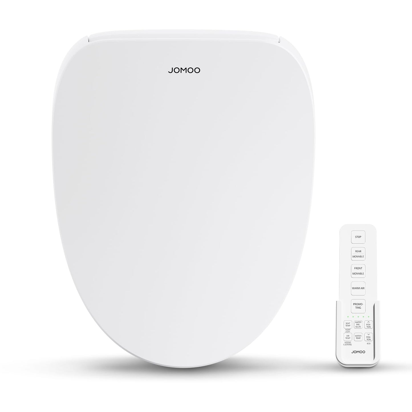 JOMOO Smart Bidet Toilet Seat Elongated, Electric Bidet with Heated Seat, Warm Air Dryer, Adjustable Water Temperature & Pressure, Self-Cleaning Nozzle, Night Light, Eco-Friendly