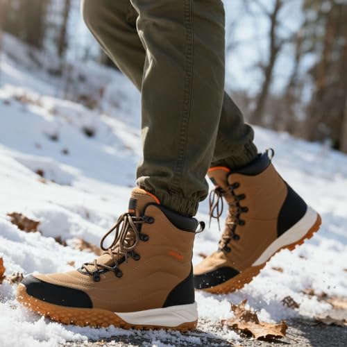 HOTBEAR Men's 3M Thinsulate Insulated Winter Snow Boots | Wide Toe Box | Slip-Resistant Outsole | Orthopedic & Arch Support