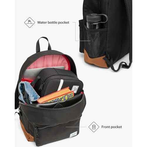 Herschel Supply Co. Heritage Backpack, Black/Saddle Brown (Limited Edition), Youth-26L