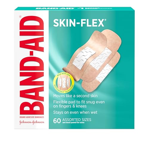 Band-Aid Brand Skin-Flex Adhesive Bandages for First Aid & Wound Care of Minor Cuts, Scrapes & Burns, Flexible Sterile Ban...