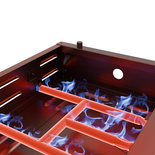 XMJR Tabletop Griddle 18 inch,Portable Propane Grill With Cover for Outdoor Backyard Camping Cooking,Small Gas Grill Propa...