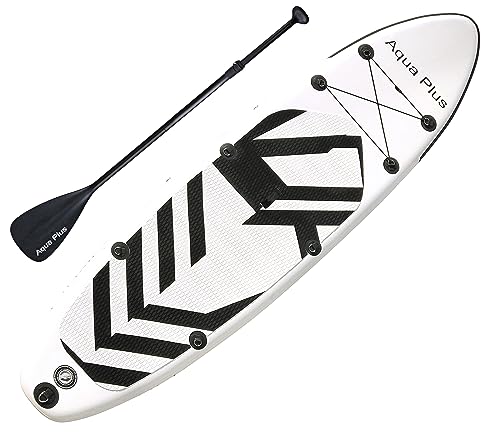 Aqua Plus 6inches Thick Inflatable SUP for All Skill Levels Stand Up Paddle Board,Paddle,Pump,ISUP Travel Backpack, Leash,...