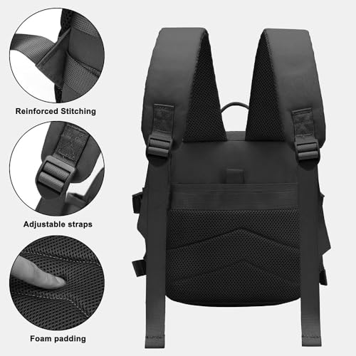 FLWVOG 9L Mini Backpack for Men and Women, Small Backpack for Gym Hiking Travel Sports Running (Black)