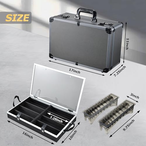 Professional Barber Travel Case - Portable Clipper Organizer Case with Dual Combo Locks, Adjustable Trays for Clippers, Shears, Trimmers - Secure Storage for Mobile Barbers and Stylists
