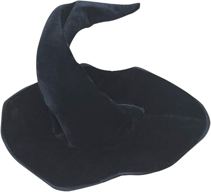 Bcaseruy Large Wicked Witch Hat for Women Black Halloween Party Masquerade Cosplay Costume Accessory Adult