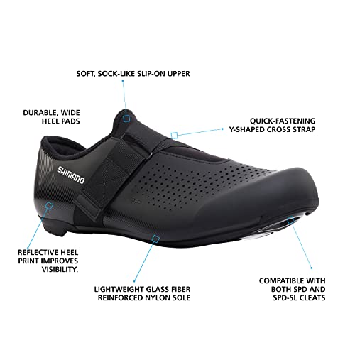 SHIMANO SH-RP101 High Performing All-Rounder Cycling Shoe, Black, 9-9.5 Women/8-8.5 Men