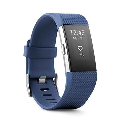 Fitbit Charge 2 Heart Rate + Fitness Wristband, Blue, Small (US Version)