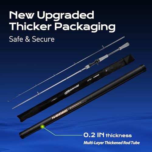 HANDING Trout Fishing Rod 6' Ultralight Fast Casting Rod+Bass Fising Rod 7' Medium Power Moderate Fast