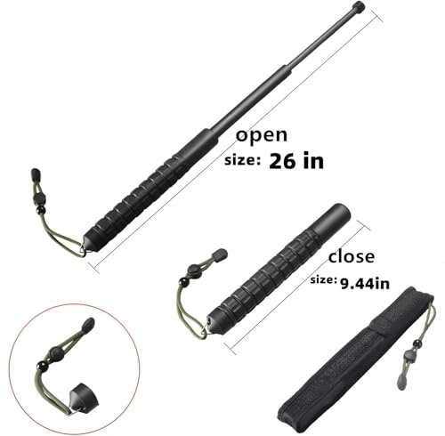 Portable Trekking Pole Collapsible Stick, Durable Tire Thumper Lightweight Hand Tire Checker Tool for Outdoor 26inch