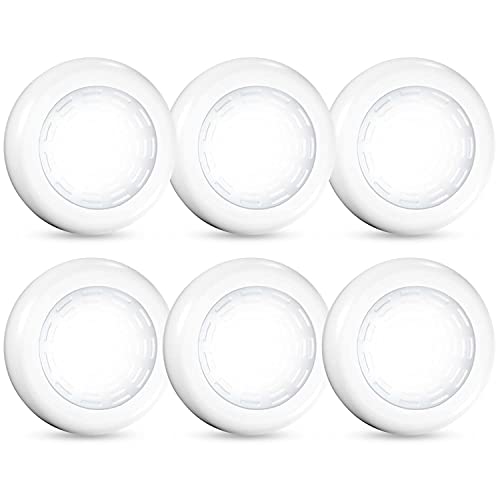 Tap Light 6 Pack Portable LED Puck Touch Night Lights - Battery Operated Under Cabinet Lighting for Kitchen, Closet, Class...