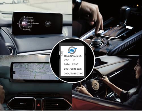 2025 Updated Navigation GPS SD Card Compatible with CX5 (2024-2025),CX90 (2024-2025),CX30/ 3 (2024),Maps US Mexico Canada