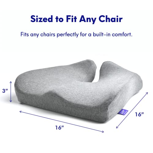 C CUSHION LAB Patented Pressure Relief Seat Cushion for Long Sitting Hours on Office/Home Chair, Car, Wheelchair - Extra-D...