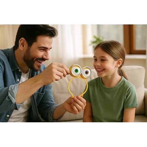 Nicky Bigs Novelties Light Up Eyeball Headband - Monster Alien Funny Playful Googly Eyes Headband - Wacky Flashing Goggles Eyeball Headwear Accessory for Halloweens, Cosplay Parties and More