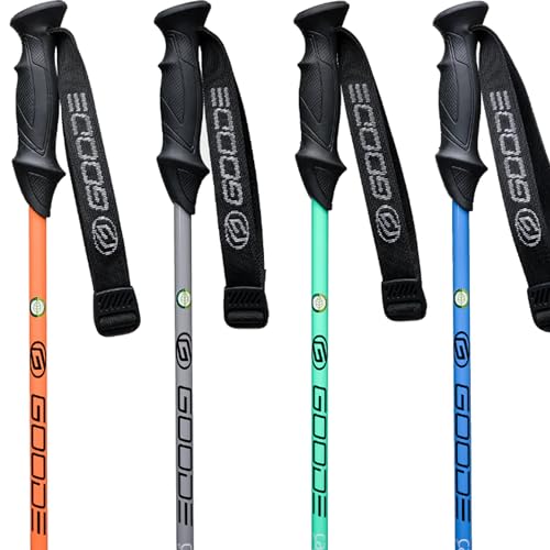 GOODE Carbon Neutral Ski Poles – Ultra-Lightweight & Durable Eco-Friendly Composite – High-Performance Shock Absorbing Dow...