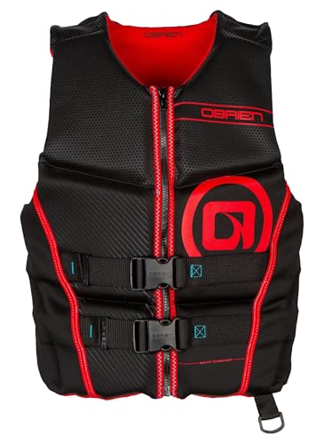 O'Brien Flex V-Back Life Jacket – Coast Guard Approved Adult Life Vest with Flex Fit Design, Lightweight Foam & Front Zip ...