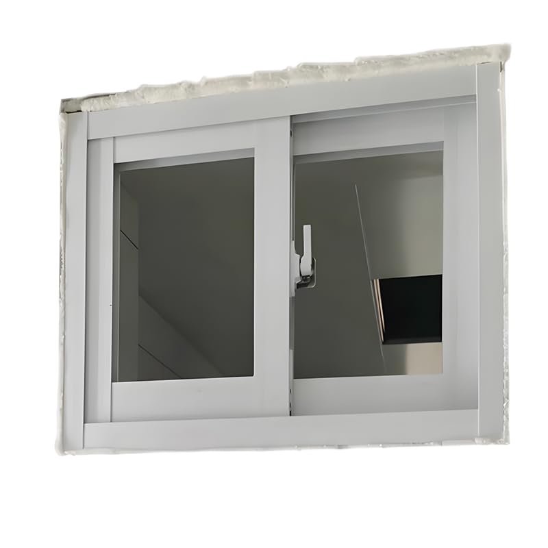 SHZYJBRY Home Windows Replacment, 15.75 x 23.62IN Aluminum Alloy Frame White Sliding Window, Basement Window Mobile Home House Window for Ventilating