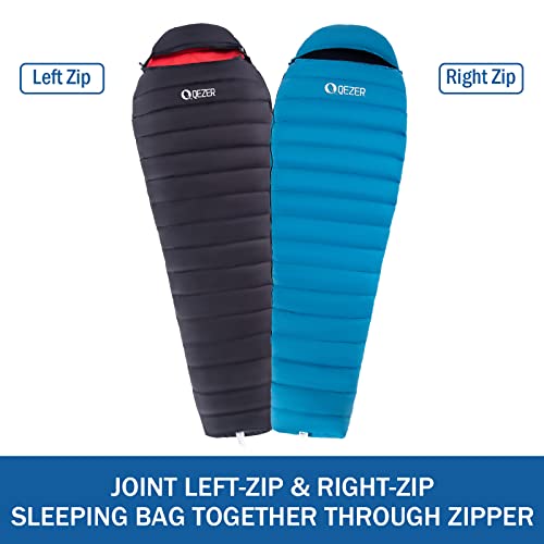 Ultralight Down Sleeping Bag for Adults with 600 Fill Power, Compact Sleeping Bag for Backpacking, Hiking and Camping