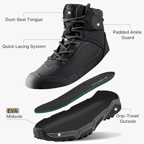 FREE SOLDIER Men's Waterproof Tactical Work Boots Lightweight Comfortable Combat Hiking Boots