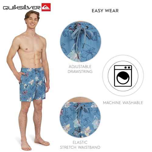 Quiksilver Men's Swimwear Regular Fit Stretchable Comfort Liner Swim Trunks (S-XXL)
