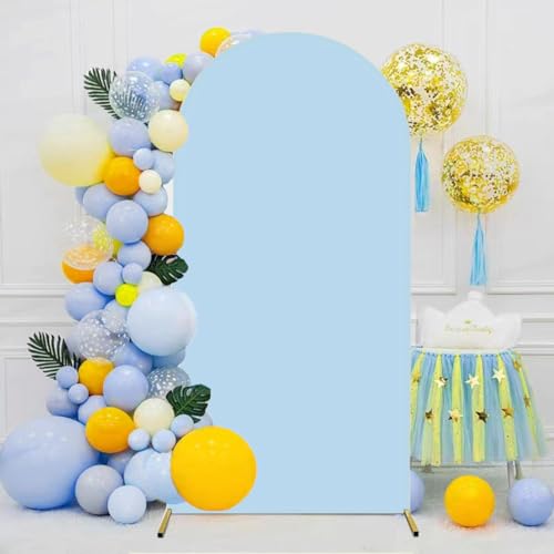 Albassa Arch Backdrop Cover 2-Sided Spandex Wedding Arch Covers Fitted Round Top Chiara Backdrop Stand Cover for Baby Show...