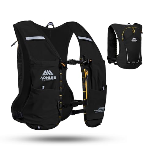AONIJIE Running Hydration Vest for Men & Women, 8L Hydration Backpack, Multiple Pocket Designs for Water Bottles/Bladders,...