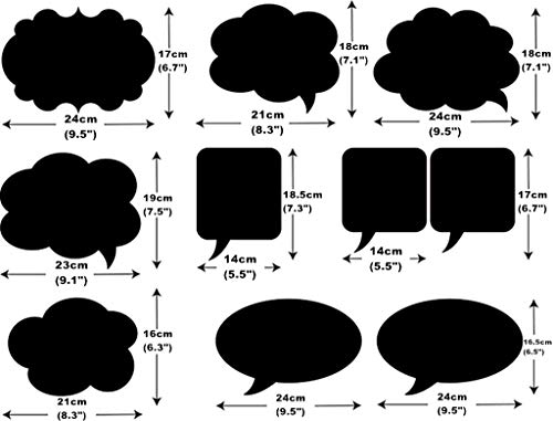 Photo Booth Props Kit,Writable Black Paper Card Board Photographing Props for Wedding Birthday Prom Party Favor(10pcs with...