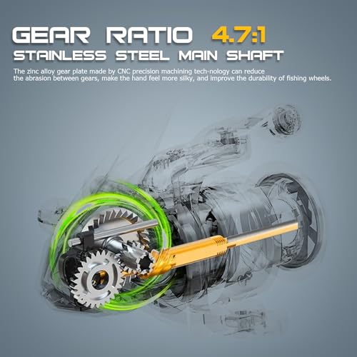 Sougayilang Spinning Reels 10000 Series Surf Fishing Reels, Ultra Smooth Powerful with CNC Aluminum Spool, Inshore & Offsh...
