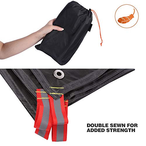 REDCAMP Ultralight Tent Footprint, PU 2000 Waterproof Camping Tent Tarp with Drawstring Carrying Bag for Ground Camping Hi...