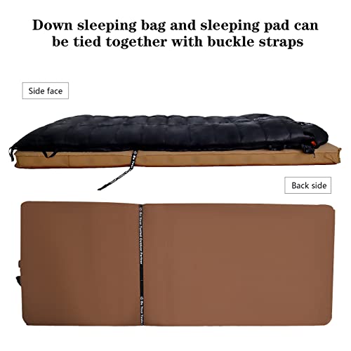 OMVMO -10°F 0°F 10°F 15°F Down Sleeping Bag for Adults,800/650 Fill Power,Ultralight Wearable 4 Season Cold Weather Rectan...