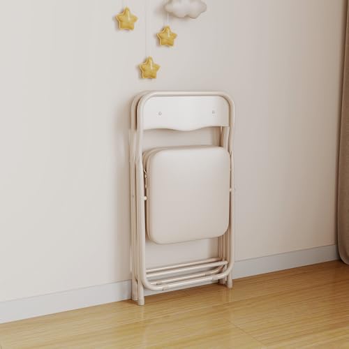 MilleLoom Folding Card Table and Chairs Set of 3, Portable Foldable Table with 2 PU Upholstered Chairs, Lightweight for In...
