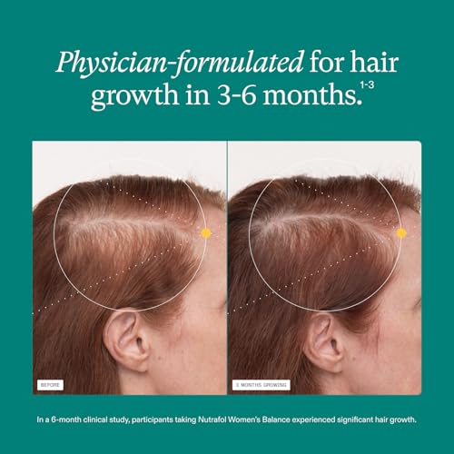 Nutrafol Women's Balance Hair Growth Supplements, Ages 45 and Up, Clinically Proven for Visibly Thicker Hair and Scalp Cov...