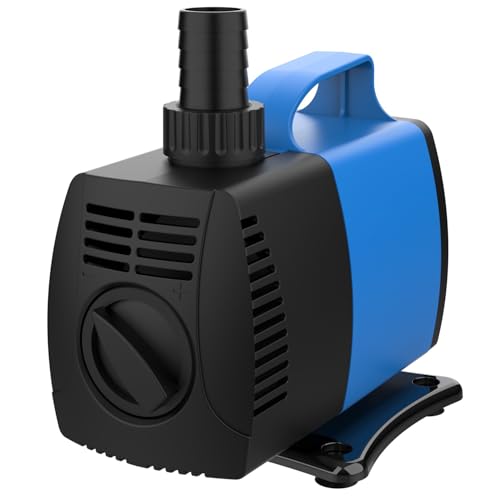 JAJALE 634 GPH Amphibious Submersible and Inline Water Pump - For Aquarium, Pond, Hydroponics, Fountain with Ceramic Shaf...