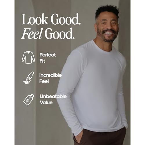 True Classic Long Sleeve Shirts for Men - Mens Long Sleeve Tee-Shirts, Henley Shirts for Men and Waffle-Knit Thermal T-Shirts