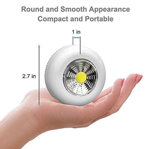 Tap Light 6 Pack Portable LED Puck Touch Night Lights - Battery Operated Under Cabinet Lighting for Kitchen, Closet, Class...