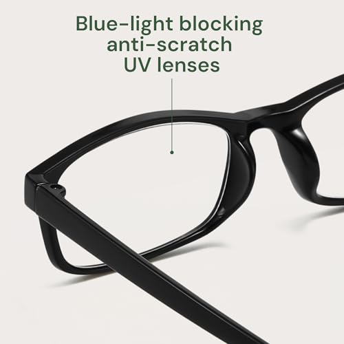 Gaoye Reading Glasses Men - Blue Light Blocking Lenses, TR90 Frames, UV400 - Eyeglasses with Clear Vision
