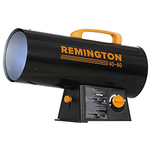 Remington LP Forced Air Heater, Portable 60,000 BTU Space Heater for up to 1500 Square Feet - Liquid Propane Gas Powered, ...