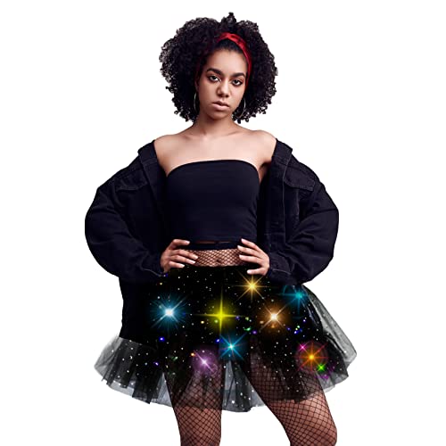 LED Tutu Skirt - Sparkly Layered Tulle Tutus for Women's Party Costume