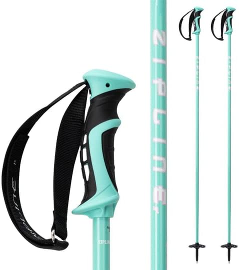 Zipline Blurr 16.0 Graphite Composite Downhill Ski Poles - Lightweight, Durable, Freeride All-Mountain, Ergonomic Grip, Id...