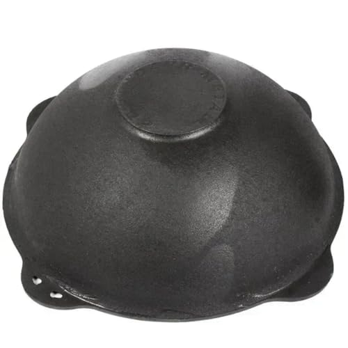 Dutch Oven Pot with Aluminum Lid 12 L (12.7 Quarts) - Camping Dutch Oven - Uzbek Kazan Cast Iron - Cast Iron Cookware Set...