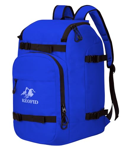 KEOFID 50L Ski Boot Bag Backpack, Waterproof Ski Bag, Travel Backpack for Ski Helmet, Snowboard