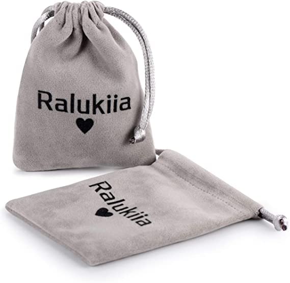 Ralukiia Father and Son Heart Matching Necklace Set for 2 - Son to Dad Father to Sons Graduation Back to School Birthday Jewelry